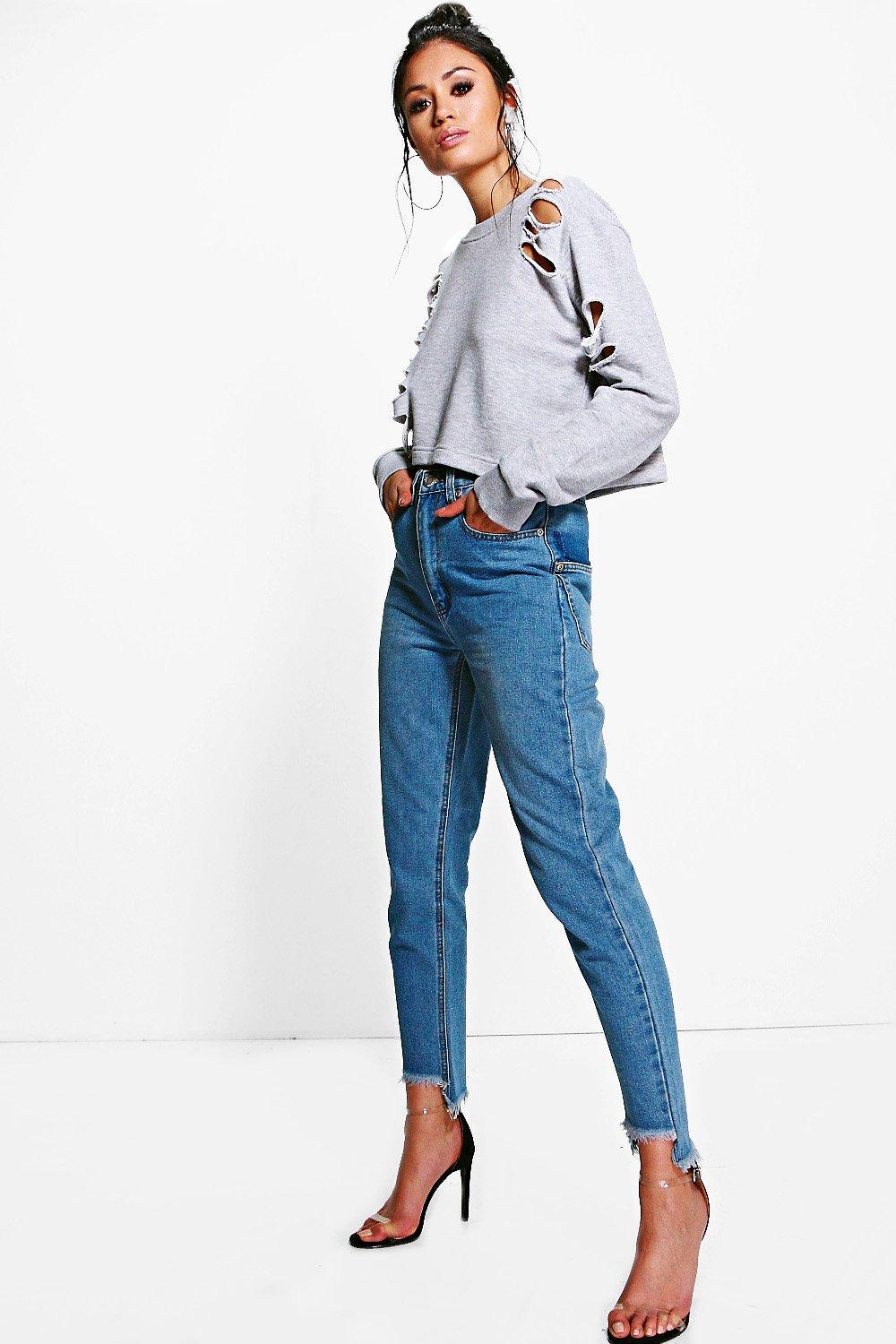 Women's step hem store jeans